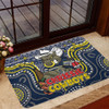 North Queensland Cowboys Christmas Custom Doormat - Christmas Knit Patterns Vintage Jersey Ugly Doormat