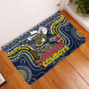 North Queensland Cowboys Christmas Custom Doormat - Christmas Knit Patterns Vintage Jersey Ugly Doormat