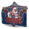 Sydney Roosters Christmas Custom Hooded Blanket - Christmas Knit Patterns Vintage Jersey Ugly Hooded Blanket