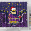 Melbourne Storm Christmas Custom Shower Curtain - Christmas Knit Patterns Vintage Jersey Ugly Shower Curtain