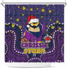 Melbourne Storm Christmas Custom Shower Curtain - Christmas Knit Patterns Vintage Jersey Ugly Shower Curtain