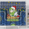 Canberra Raiders Christmas Custom Shower Curtain - Christmas Knit Patterns Vintage Jersey Ugly Shower Curtain