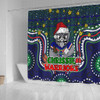 New Zealand Warriors Christmas Custom Shower Curtain - Christmas Knit Patterns Vintage Jersey Ugly Shower Curtain