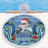 Cronulla-Sutherland Sharks Christmas Custom Beach Blanket - Christmas Knit Patterns Vintage Jersey Ugly Beach Blanket