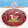 St. George Illawarra Dragons Christmas Custom Beach Blanket - Christmas Knit Patterns Vintage Jersey Ugly Beach Blanket