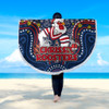 Sydney Roosters Christmas Custom Beach Blanket - Christmas Knit Patterns Vintage Jersey Ugly Beach Blanket