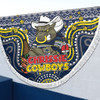 North Queensland Cowboys Christmas Custom Beach Blanket - Christmas Knit Patterns Vintage Jersey Ugly Beach Blanket