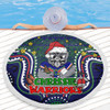 New Zealand Warriors Christmas Custom Beach Blanket - Christmas Knit Patterns Vintage Jersey Ugly Beach Blanket