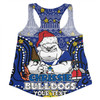 Canterbury-Bankstown Bulldogs Christmas Custom Women Racerback Singlet - Christmas Knit Patterns Vintage Jersey Ugly Women Racerback Singlet