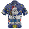 Canterbury-Bankstown Bulldogs Christmas Custom Zip Polo Shirt - Christmas Knit Patterns Vintage Jersey Ugly Zip Polo Shirt