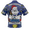 Canterbury-Bankstown Bulldogs Christmas Custom Zip Polo Shirt - Christmas Knit Patterns Vintage Jersey Ugly Zip Polo Shirt