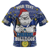 Canterbury-Bankstown Bulldogs Christmas Custom Zip Polo Shirt - Christmas Knit Patterns Vintage Jersey Ugly Zip Polo Shirt