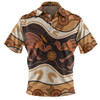 Australia Emu Aboriginal Polo Shirt - Emu Aboriginal Painting Polo Shirt