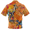 Australia Kangaroo Aboriginal Polo Shirt - Australia Kangaroo And Goanna Polo Shirt