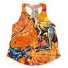 Australia Kangaroo Aboriginal Women Racerback Singlet - Australia Kangaroo And Goanna Women Racerback Singlet