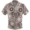 Australia Aboriginal Hawaiian Shirt - Brown Aboriginal Dot Art Inspired Hawaiian Shirt