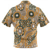 Australia Aboriginal Hawaiian Shirt - Orange Aboriginal Dot Art Inspired Hawaiian Shirt