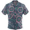 Australia Aboriginal Hawaiian Shirt - Green Aboriginal Dot Art Inspired Hawaiian Shirt