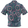 Australia Aboriginal Hawaiian Shirt - Green Aboriginal Dot Art Inspired Hawaiian Shirt