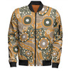 Australia Aboriginal Bomber Jacket - Orange Aboriginal Dot Art Inspired Bomber Jacket