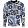 Australia Aboriginal Sweatshirt - Purple Aboriginal Dot Art Inspired Sweatshirt