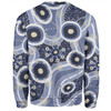 Australia Aboriginal Sweatshirt - Purple Aboriginal Dot Art Inspired Sweatshirt