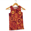 Australia Aboriginal Men Singlet - Red Aboriginal Dot Art Inspired Men Singlet