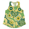 Australia Aboriginal Women Racerback Singlet - Yellow Aboriginal Dot Art Inspired Women Racerback Singlet