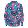 Australia Aboriginal Long Sleeve T-shirt - Pink Aboriginal Dot Art Inspired Long Sleeve T-shirt