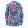 Australia Aboriginal Long Sleeve T-shirt - Pink Aboriginal Dot Art Inspired Long Sleeve T-shirt