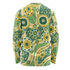 Australia Aboriginal Long Sleeve T-shirt - Yellow Aboriginal Dot Art Inspired Long Sleeve T-shirt