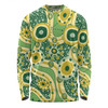 Australia Aboriginal Long Sleeve T-shirt - Yellow Aboriginal Dot Art Inspired Long Sleeve T-shirt