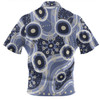 Australia Aboriginal Zip Polo Shirt - Purple Aboriginal Dot Art Inspired Zip Polo Shirt