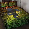 Penrith Panthers Torres Strait Islands Quilt Bed Set - Torres Strait Islanders Patterns with Penrith Panthers Quilt Bed Set