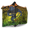 Penrith Panthers Torres Strait Islands Hooded Blanket - Torres Strait Islanders Patterns with Penrith Panthers Hooded Blanket