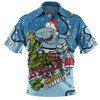 Cronulla-Sutherland Sharks Christmas Custom Polo Shirt - Let's Get Lit Chrisse Pressie Polo Shirt