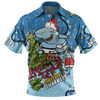 Cronulla-Sutherland Sharks Christmas Custom Polo Shirt - Let's Get Lit Chrisse Pressie Polo Shirt