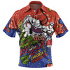 Newcastle Knights Christmas Custom Polo Shirt - Let's Get Lit Chrisse Pressie Polo Shirt