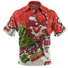 St. George Illawarra Dragons Christmas Custom Polo Shirt - Let's Get Lit Chrisse Pressie Polo Shirt