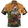 Wests Tigers Christmas Custom Polo Shirt - Let's Get Lit Chrisse Pressie Polo Shirt