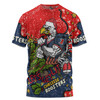 Sydney Roosters Christmas Custom T-Shirt - Let's Get Lit Chrisse Pressie T-Shirt