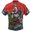 Sydney Roosters Christmas Custom Hawaiian Shirt - Let's Get Lit Chrisse Pressie Hawaiian Shirt