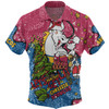 Brisbane Broncos Christmas Custom Hawaiian Shirt - Let's Get Lit Chrisse Pressie Hawaiian Shirt