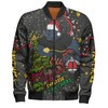 Penrith Panthers Christmas Custom Bomber Jacket - Let's Get Lit Chrisse Pressie Bomber Jacket