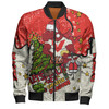 St. George Illawarra Dragons Christmas Custom Bomber Jacket - Let's Get Lit Chrisse Pressie Bomber Jacket