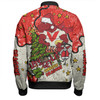 St. George Illawarra Dragons Christmas Custom Bomber Jacket - Let's Get Lit Chrisse Pressie Bomber Jacket