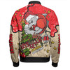 Redcliffe Dolphins Christmas Custom Bomber Jacket - Let's Get Lit Chrisse Pressie Bomber Jacket