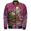 Queensland Cane Toads Christmas Custom Bomber Jacket - Let's Get Lit Chrisse Pressie Bomber Jacket