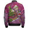 Queensland Cane Toads Christmas Custom Bomber Jacket - Let's Get Lit Chrisse Pressie Bomber Jacket