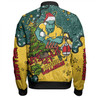 Australia Wallabies Christmas Custom Bomber Jacket - Let's Get Lit Chrisse Pressie Bomber Jacket